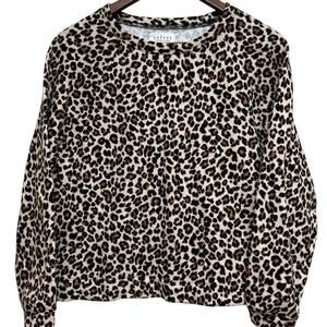 Velvet Leopard Print Sweater